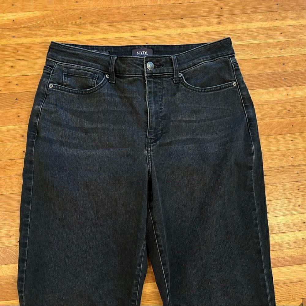 NYDJ Relaxed Straight black faded jeans - Picture 2 of 4